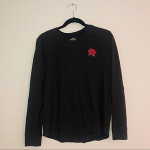 rose holister long sleeve tee
